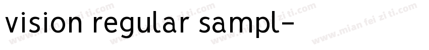 vision regular sampl字体转换